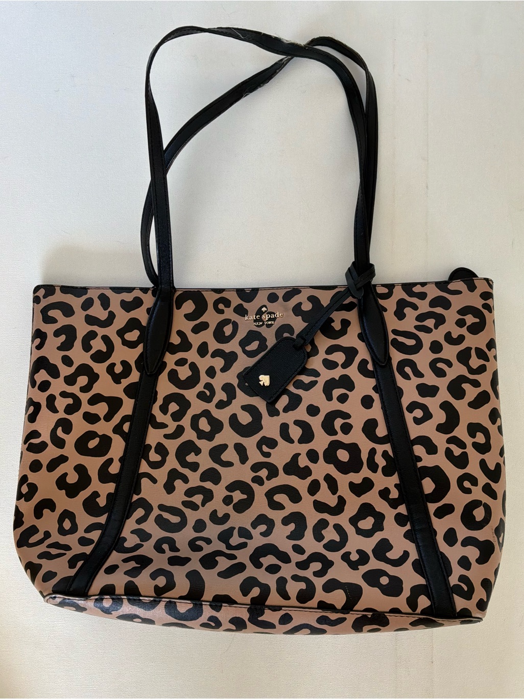 Kate Spade New York Leopard Print Tote Bag Shoulder Purse Animal Print